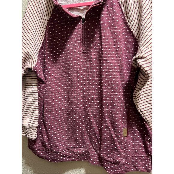 Maurices Multicolored 1/4 Zip Top Woman’s Size XXL  FLAWS - Picture 4 of 16